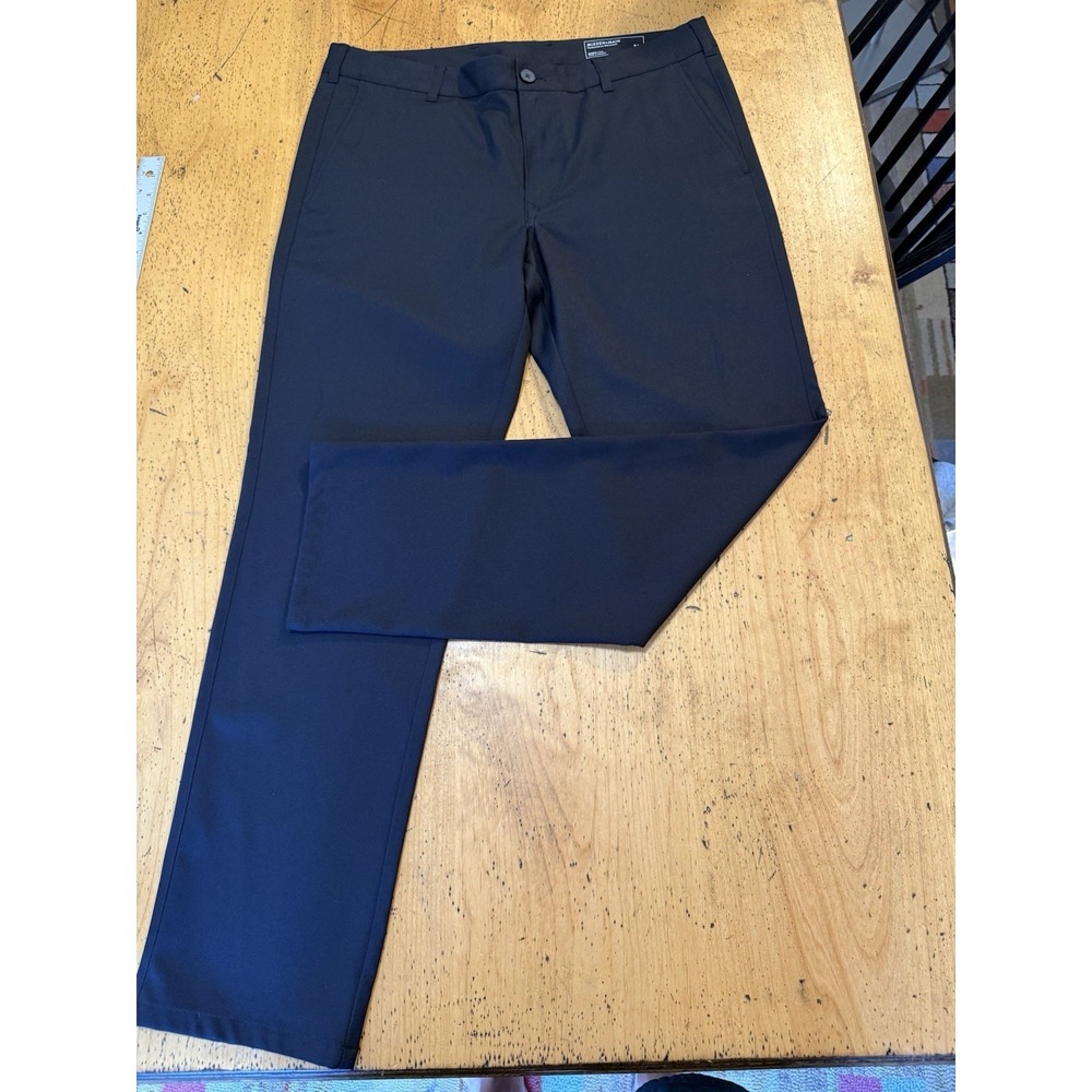 Mizzen+Main Baron Chino Pants Mens 34x30 Black Slim Fit Stretch Casual